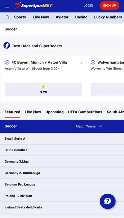 SuperSportBet Football Betting