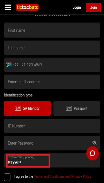tictacbets registration
