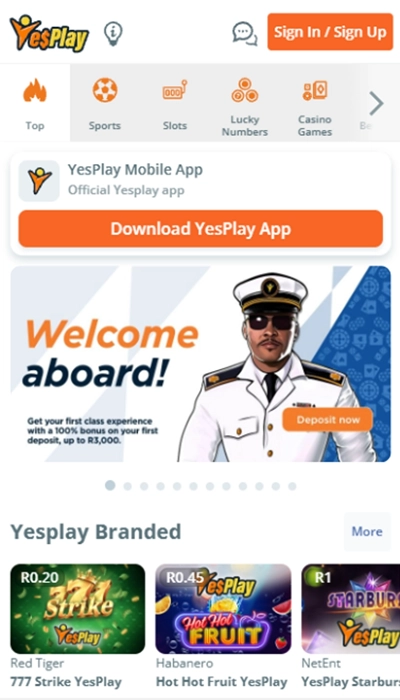 YesPlay homepage