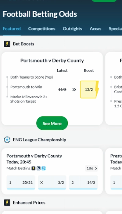 BetVictor sports match
