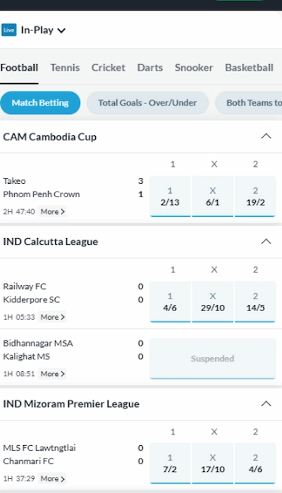 BetVictor UK live betting