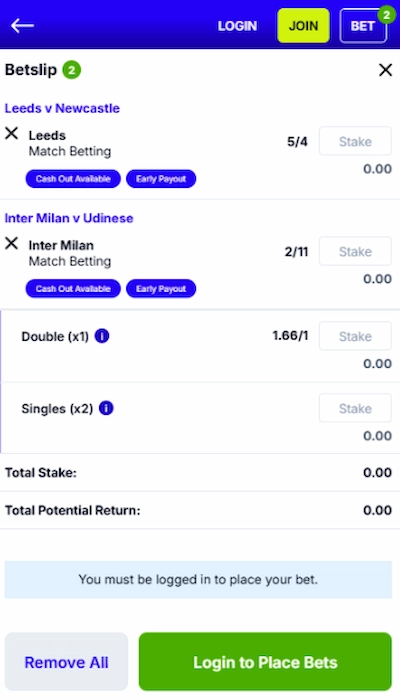 BoyleSports bet slip