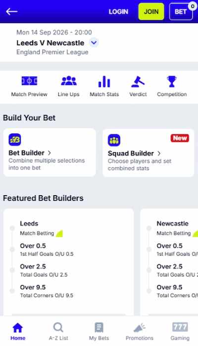 BoyleSports betting on a match