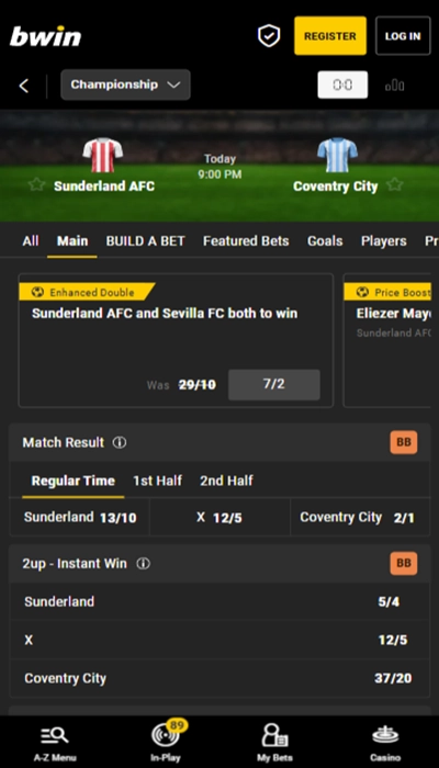 Bwin live betting