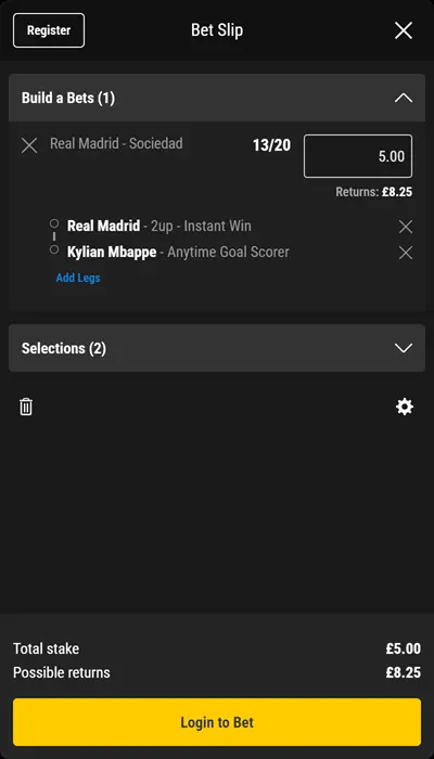 Bwin bet slip