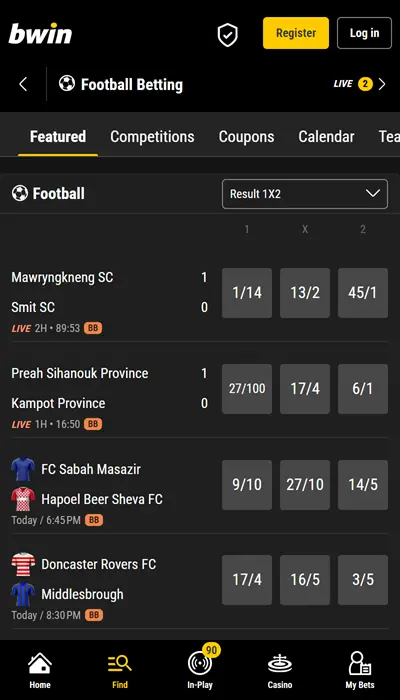 Bwin Football Betting