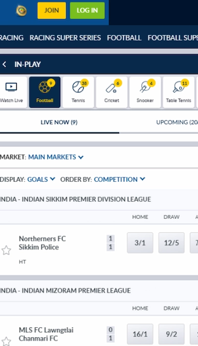 Coral Live Betting