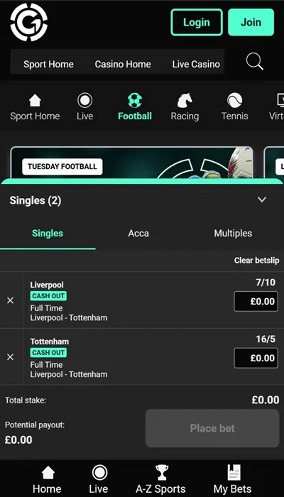 Grosvenor bet slip