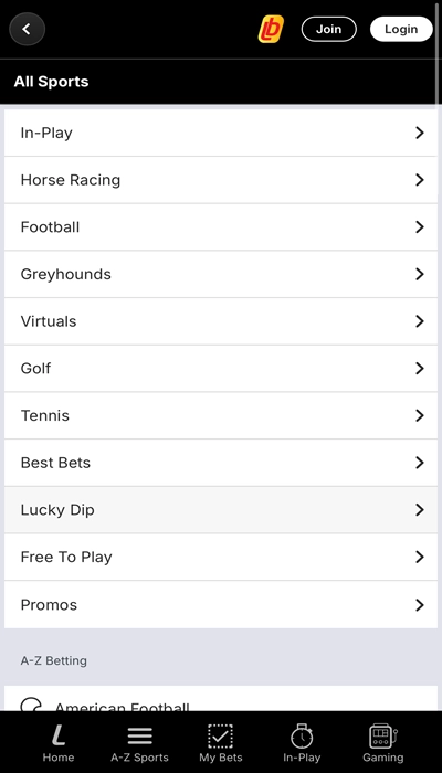 Ladbrokes sports match