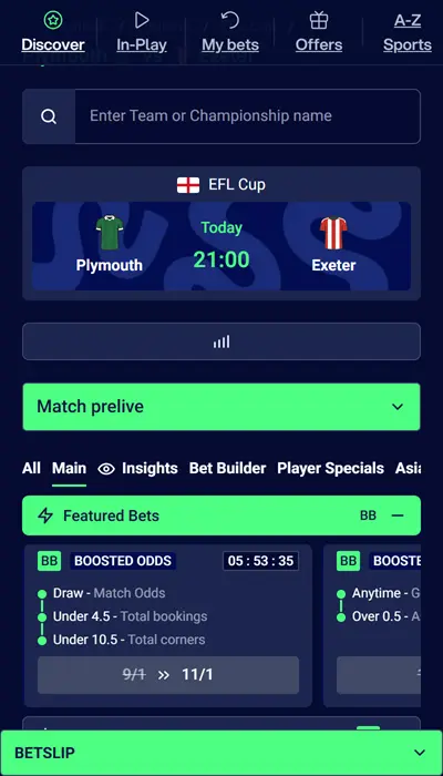 Lottoland betting on a match