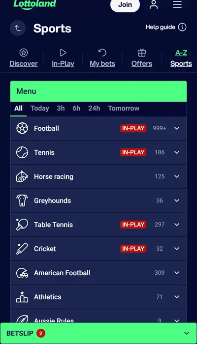 Lottoland sports match