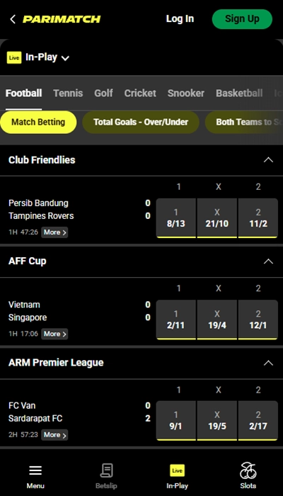 Parimatch Live Betting