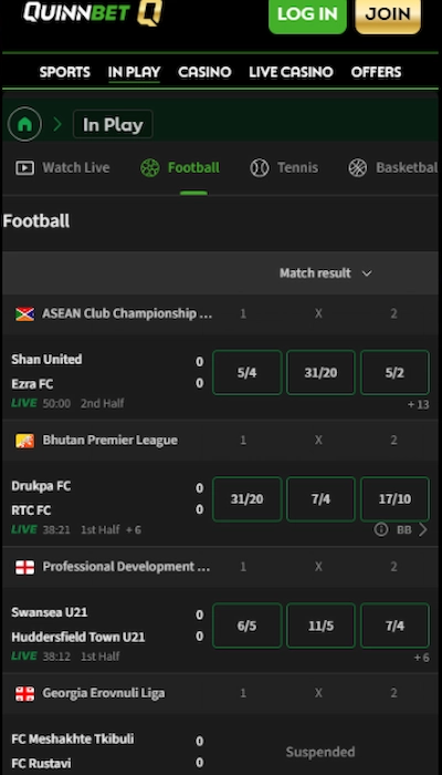 Quinnbet UK live