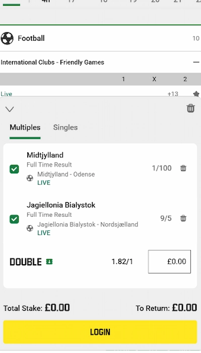 Unibet - betslip