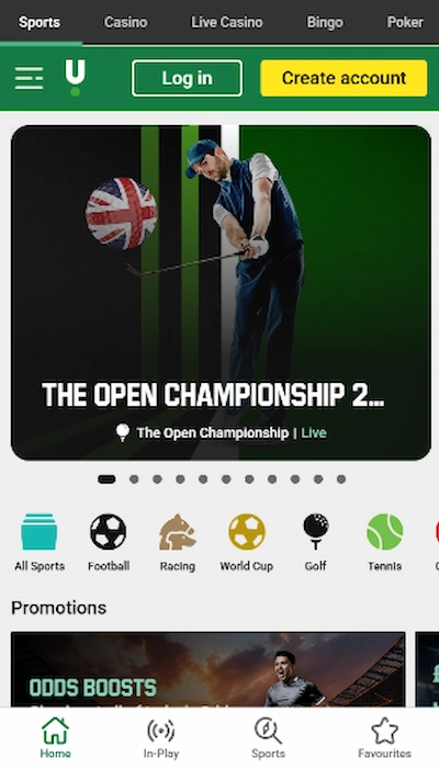 Unibet - homepage