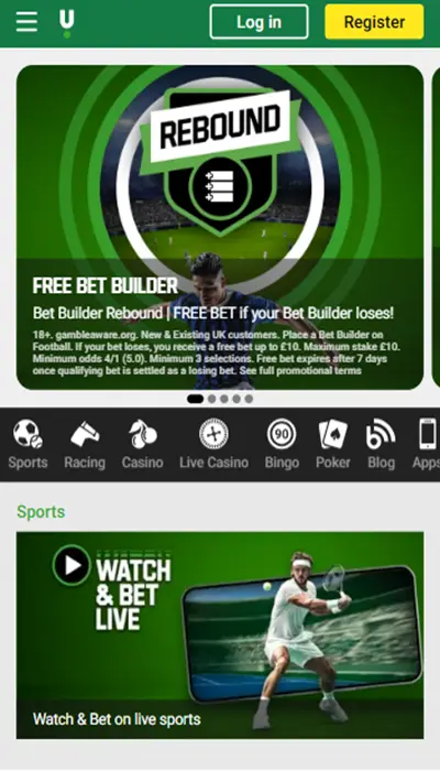 Unibet - homepage