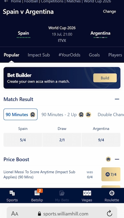 William Hill Football Betting