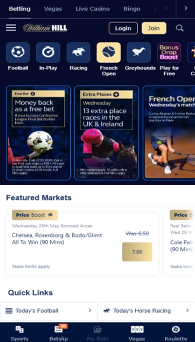 William Hill homepage