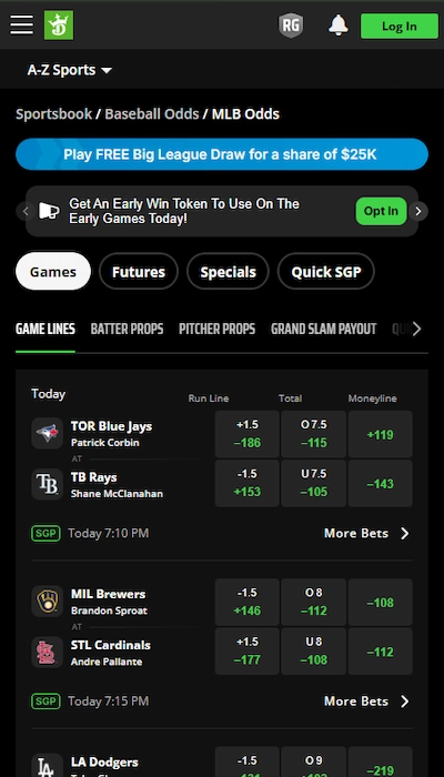 DK MLB Offer