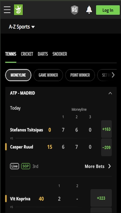 DK Live Betting
