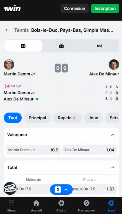 Paris en direct - 1win Live