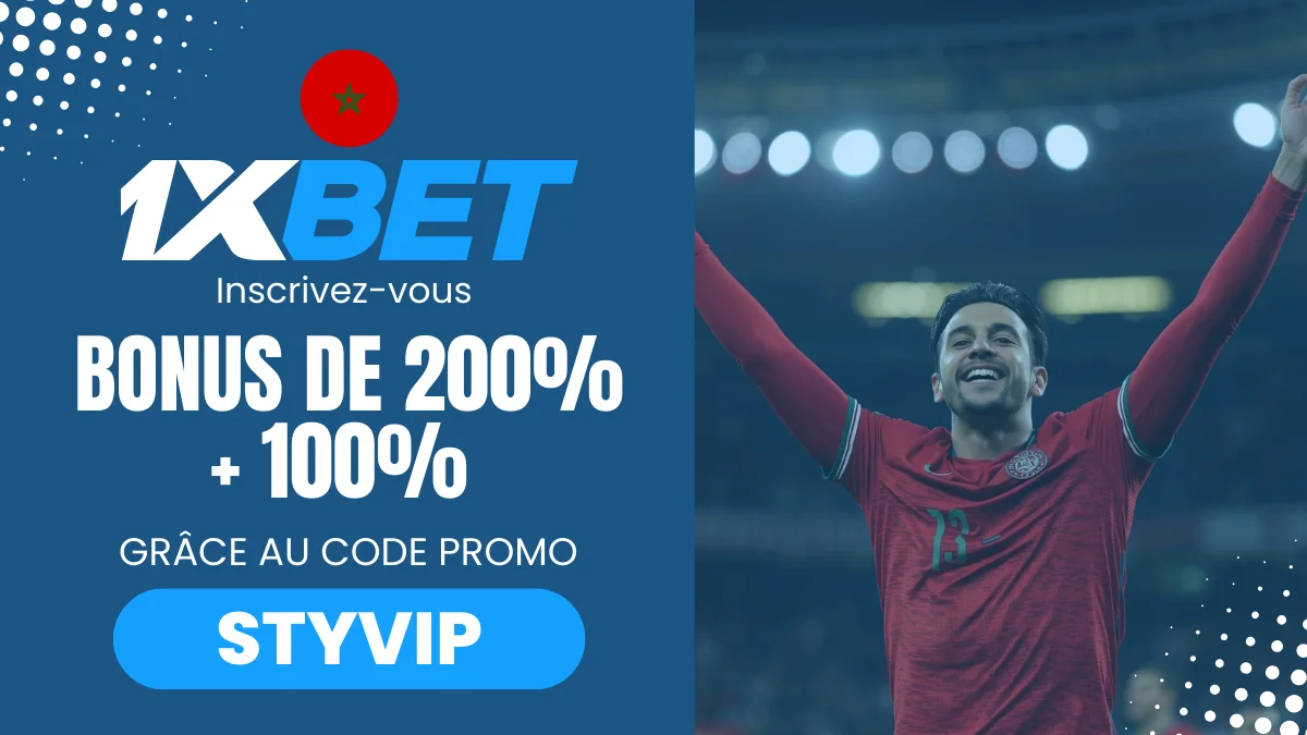 Bonus de bienvenue 1XBET Maroc