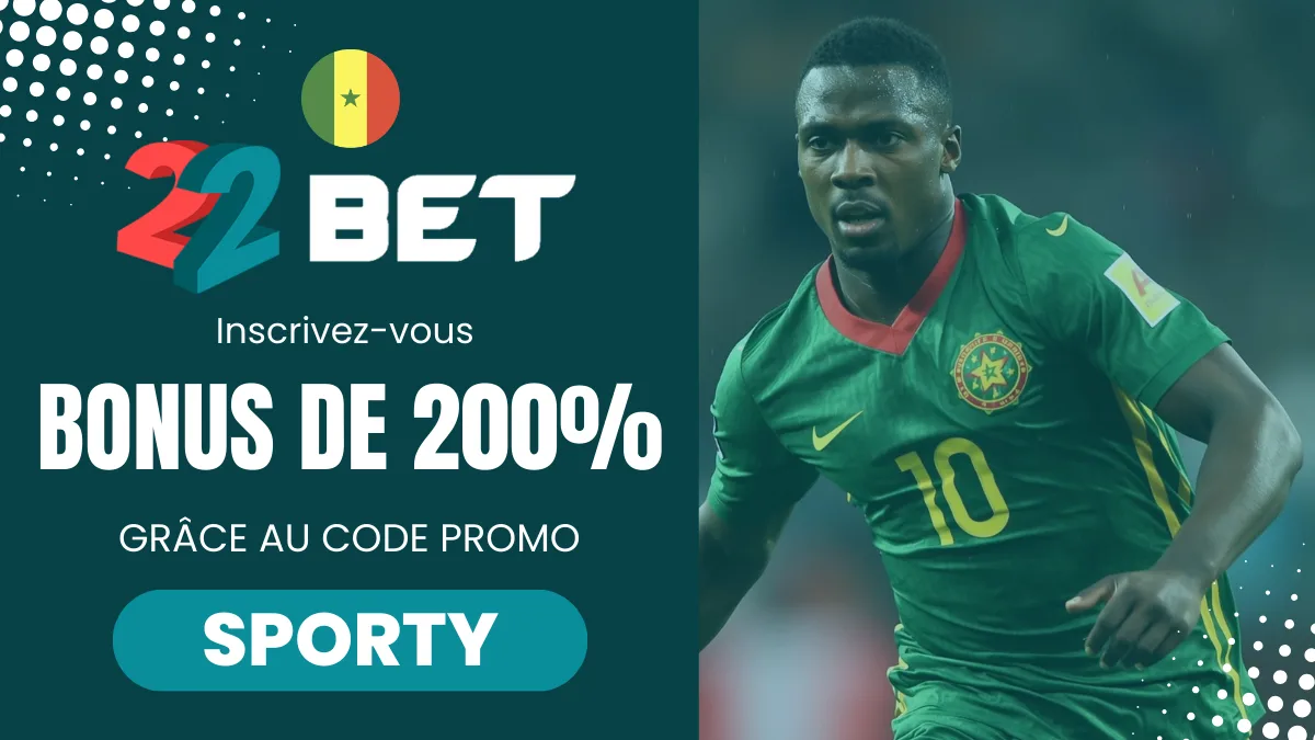Bonus de bienvenue 22Bet Sénégal