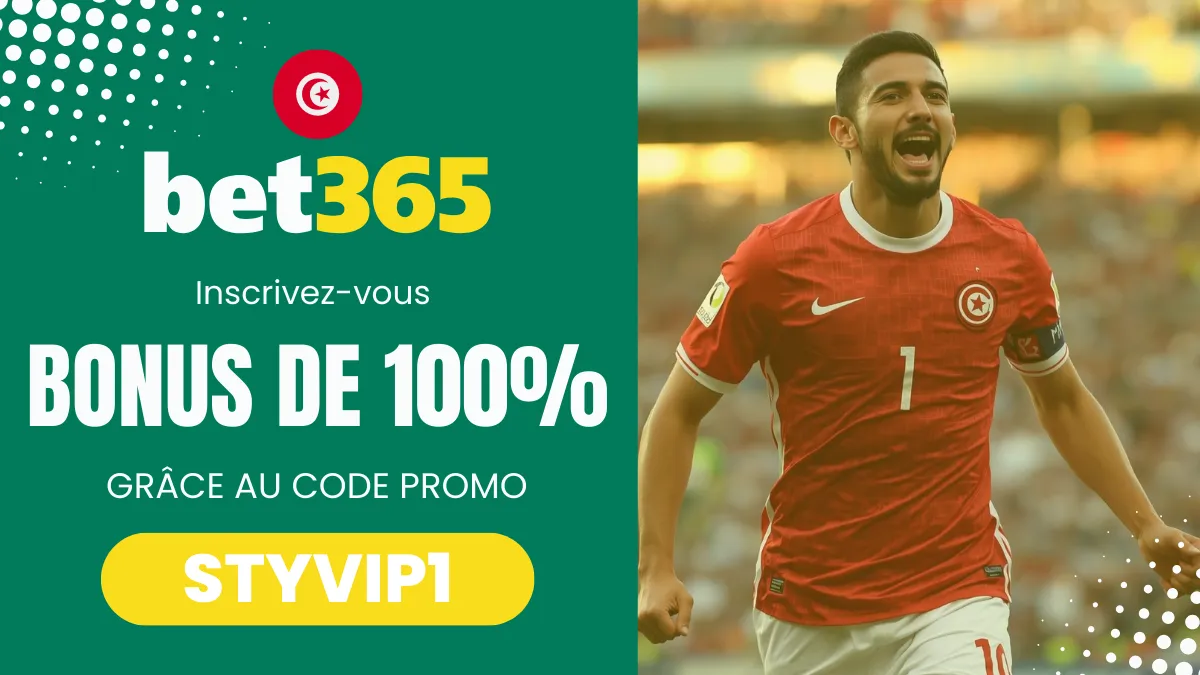 Bonus de bienvenue Bet365 Tunisie