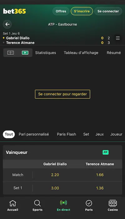Paris en direct - Bet365 Live