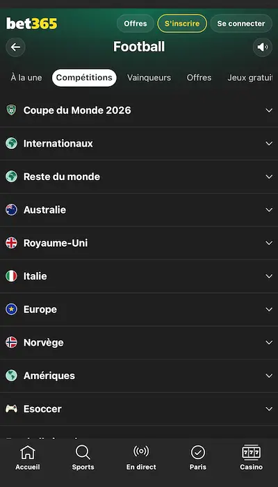 Football Bet365 Afrique