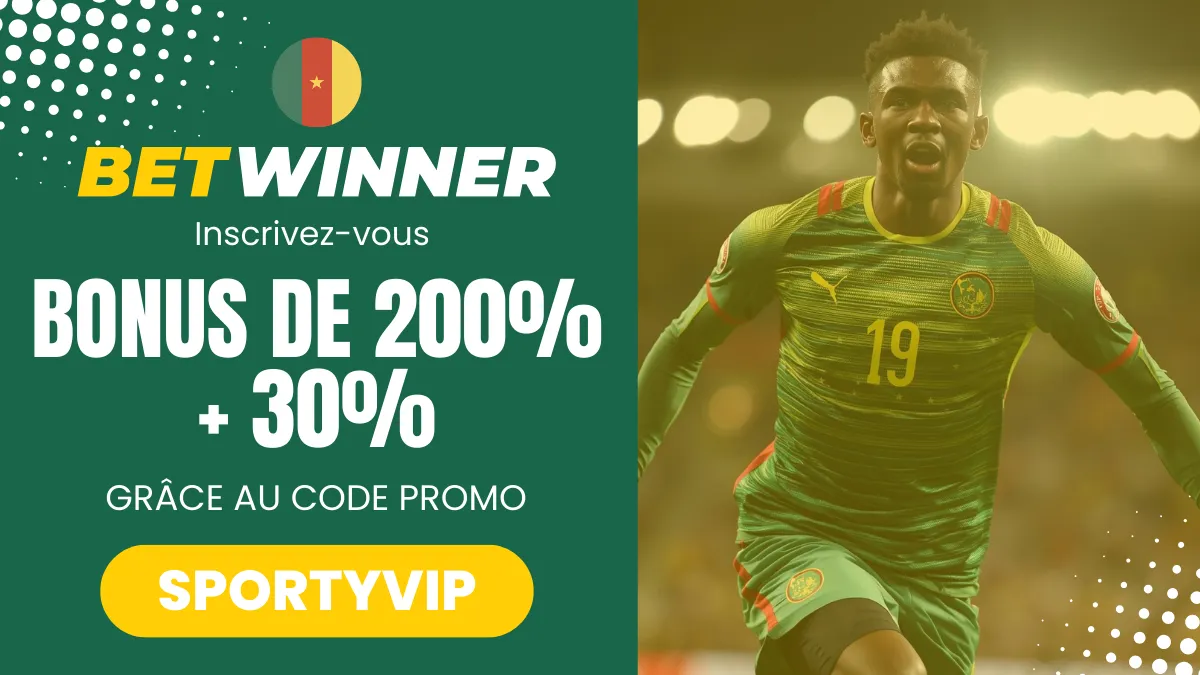 Bonus de bienvenue Betwinner Cameroun