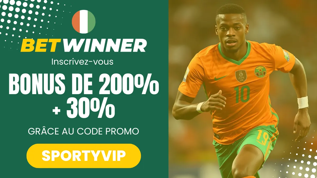 Bonus de bienvenue Betwinner Côte d'Ivoire