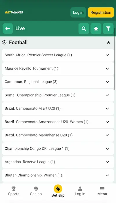 Football Betwinner Afrique