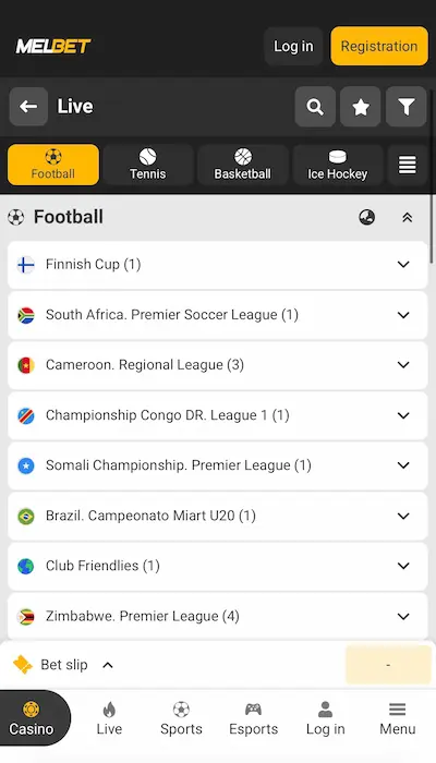 Football Melbet Afrique