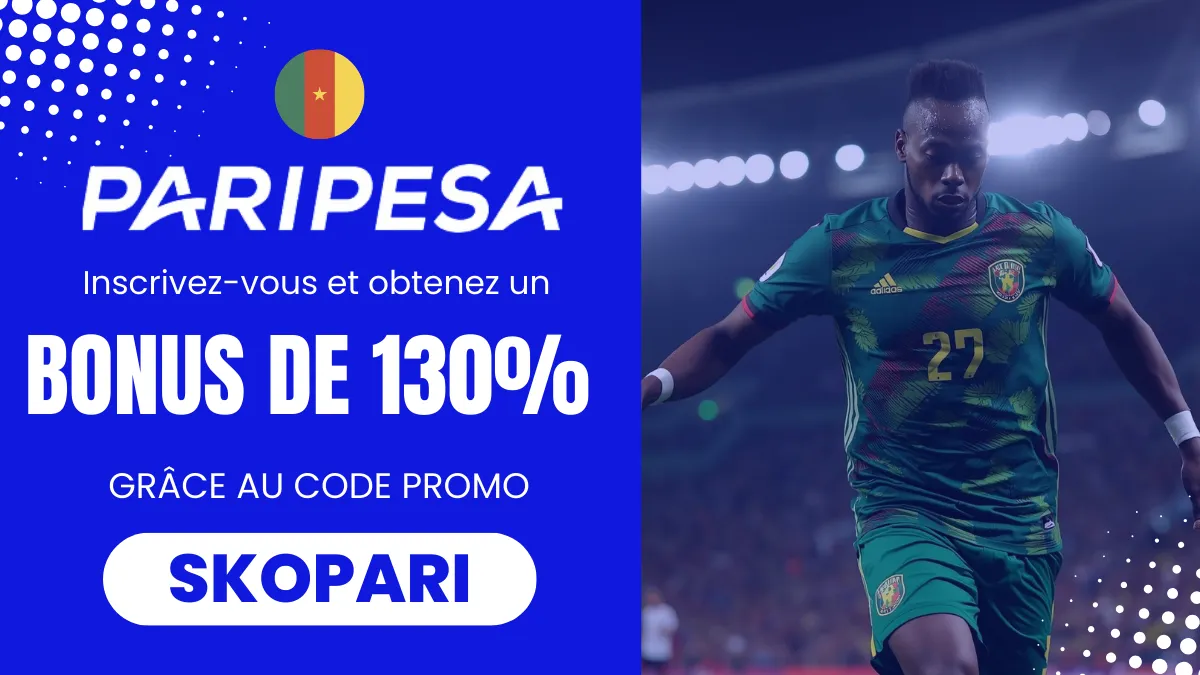 Bonus de bienvenue Paripesa Cameroun