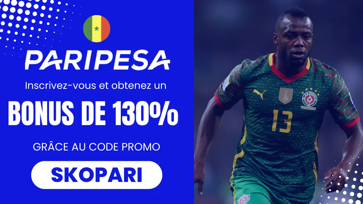 Bonus de bienvenue Paripesa Sénégal