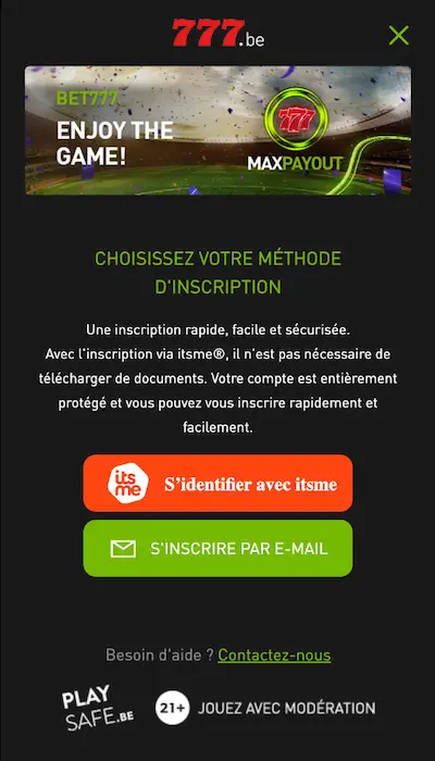 Code Promo Bet777 Belgique - 2