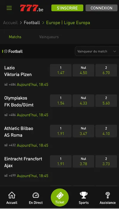 Paris sportifs Bet777 Belgique