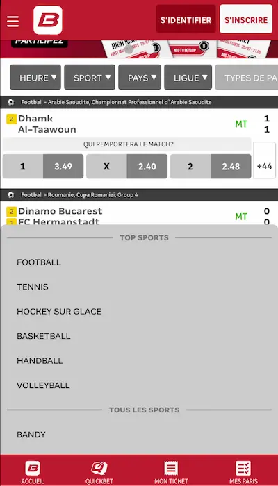 Betcenter Belgique - offre paris sportifs