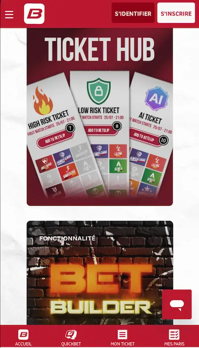 Offres promotionnelles Betcenter Belgique