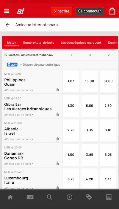 Paris sportifs Bingoal Belgique
