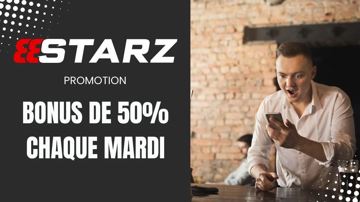 Promotion 888Starz - Bonus de 50% les mardis 