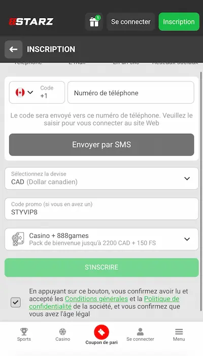 Bonus 888STARZ Casino Canada - 4