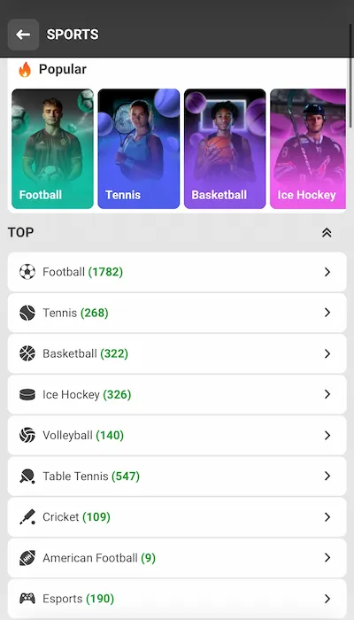 Offre Sports 888STARZ Canada