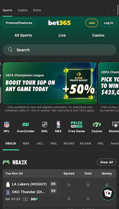 Inscription Bet365 Canada - 1