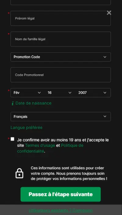 Inscription Bet99 Canada - 3