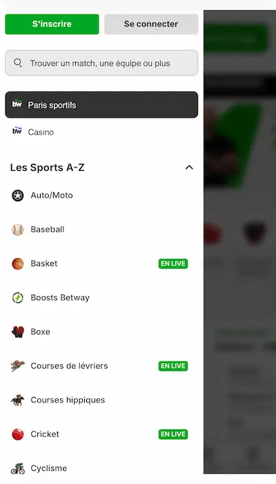 Offre Sports Betway Canada