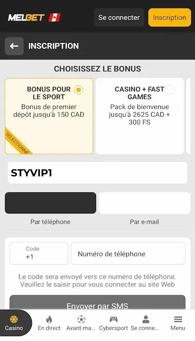 Code promo Melbet Canada - 4