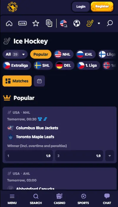 Paris sportifs Roobet Canada