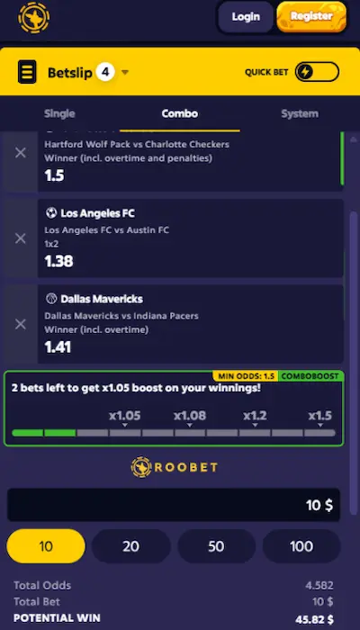 Coupon de paris Roobet Canada